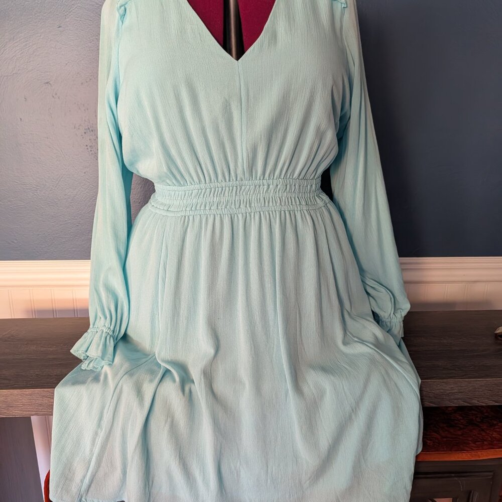 Light blue long sleeve dress Torrid